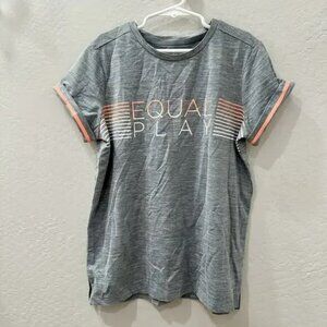 Gray Kids Shirt with Orange Accents